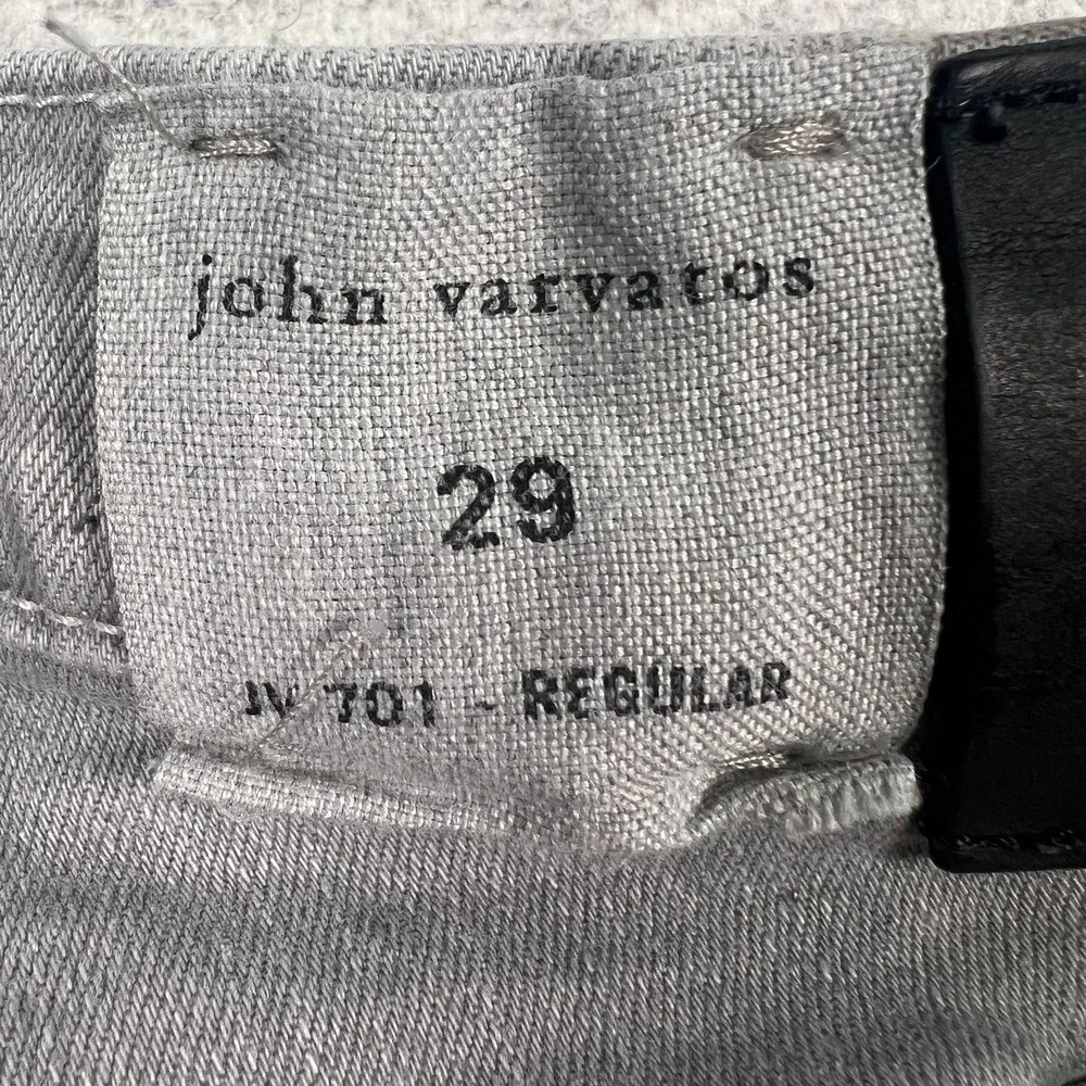 John Varvatos Jeans Mens 29 JV 701 Regular Fit‎ Straight Leg Stretch Denim Grey